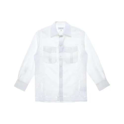 Marine Serre Белый Унисекс Рубашки