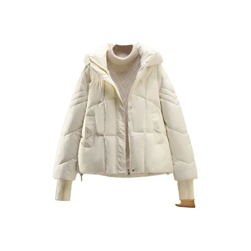 ZIMO Cotton Linen Blend Women's Down Jacket