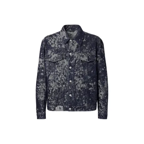 FENDI Blue Men's Denim Jackets FENDI Синий Мужские Джинсовые Куртки
