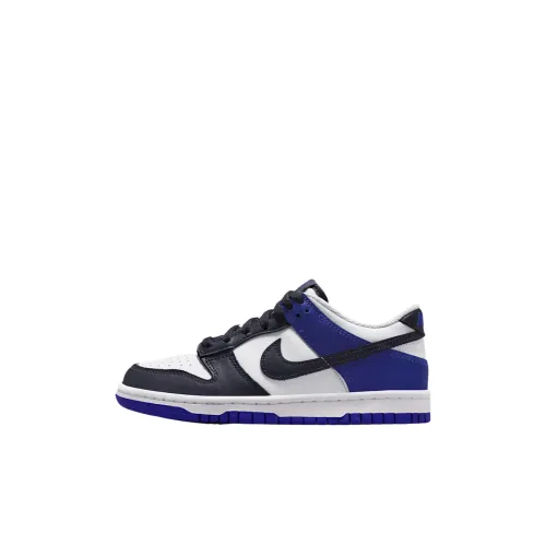 nike Dunk Low Топ Детские Скейтбординги Белый Полночь Темный дымчато-серый Унисекс