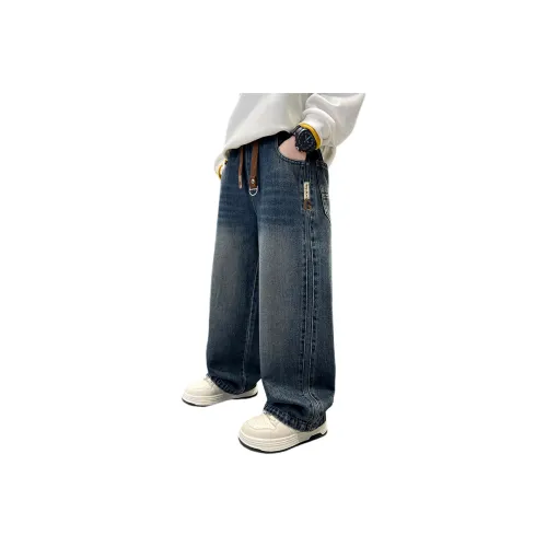 Aisina Синие Серые Джинсы с Флисовой Подкладкой для Подростков