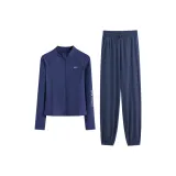 Синий комплект из двух предметов: пальто и штаны