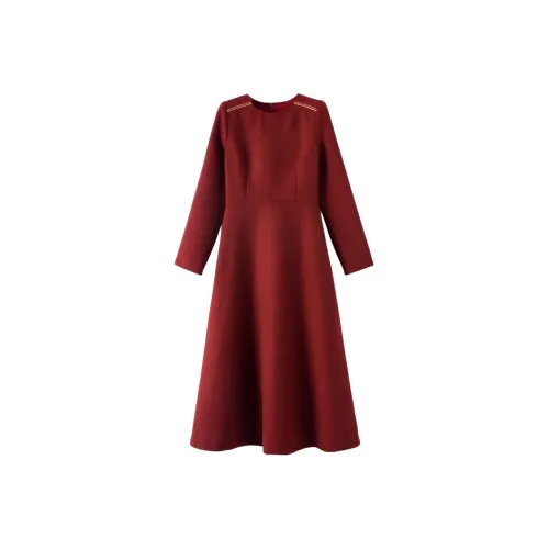 Late White Длинное платье с длинными рукавами женское