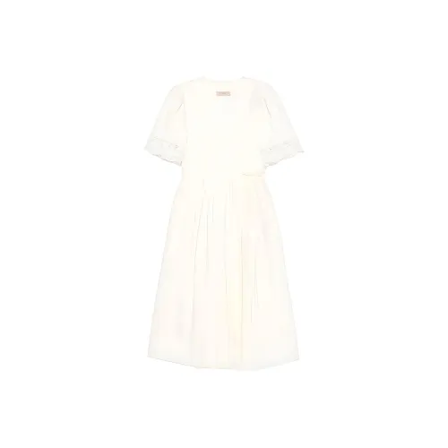 TWINSET Milano Короткий рукав Платье Женское Белое