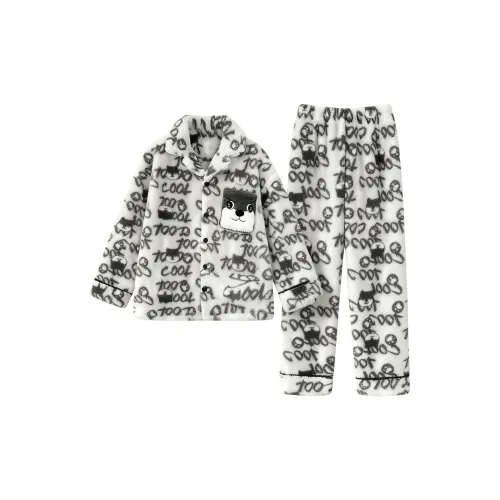 QIAOYUN Светло-серый Мужской Пижамный комплект