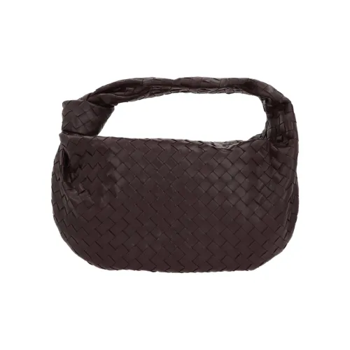 Bottega Veneta Jodie Lambskin Плечевая сумка Маленькая Женская Темно-бордовый