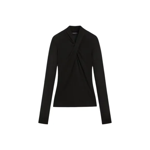 Massimo Dutti Черные Женские T-рубашки