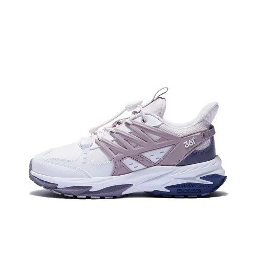 361°KIDS Mountain Trek 1,0 Детская повседневная обувь Низкий топ Водяной фиолетовый 361 градус белый Сиреневый фиолетовый Школьный возраст