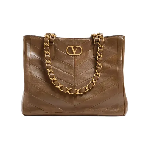 Valentino Garavani Напп Кожа Одно Плечо Сумка Стандартная Женская Коричневая