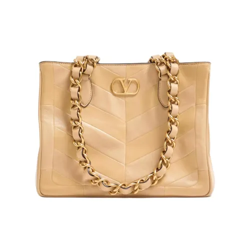 Valentino Garavani Кожа Сумка Маленькая Женская Золотая и Бежевая