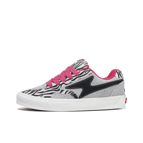 HOMDOON Медово-персиковый Зебра Slip-resistant Abrasion-resistant Низкие Кроссовки для скейтбординга Унисекс