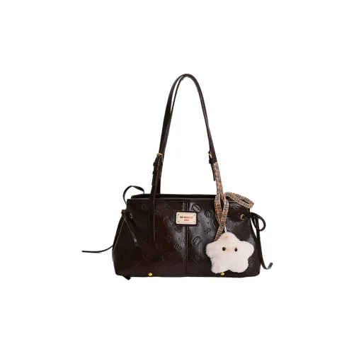 DIFFERENT FACES ПУ (полиуретан) Сумка через плечо Стандартная Женская Кофейного цвета