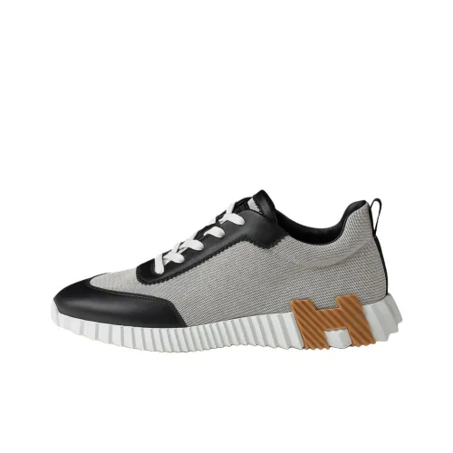 HERMES Bouncing Low Топ Повседневная обувь Мужская Серый Черный