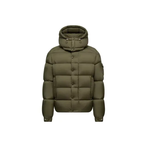 MONCLER Оливково-зеленый Мужской Пуховик