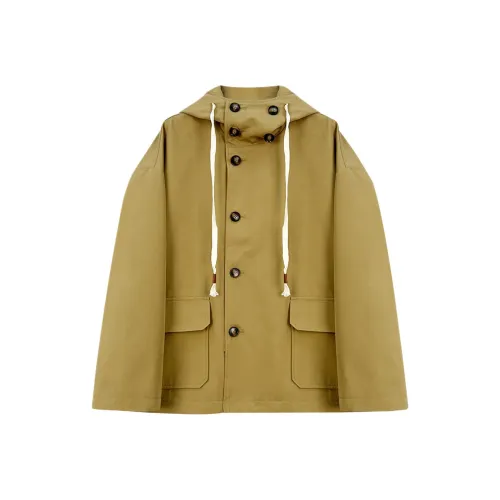 GZQJ Хаки Женское Пальто