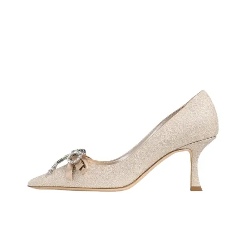 Jimmy Choo Auria Узкий каблук Высокие каблуки 7 см Женские Золото