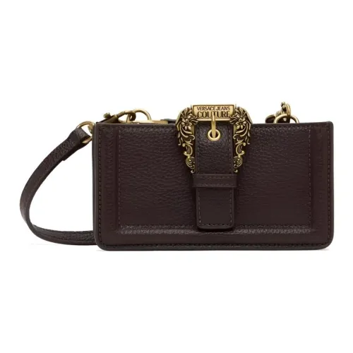 VERSACE JEANS Рельефная искусственная кожа сумка через плечо сумка на плечо женская коричневая