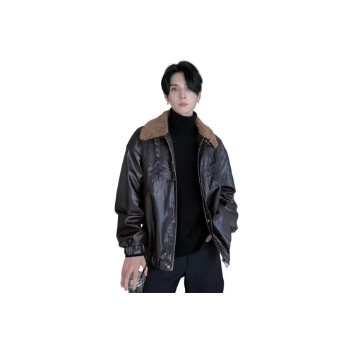 Paddy Julia Кожа Куртка Унисекс