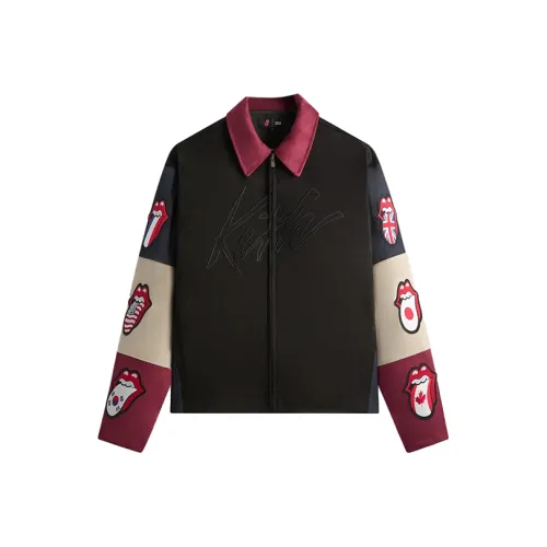 KITH x THE ROLLING STONES FW25 Микросуэдовая Куртка Owen Мужская