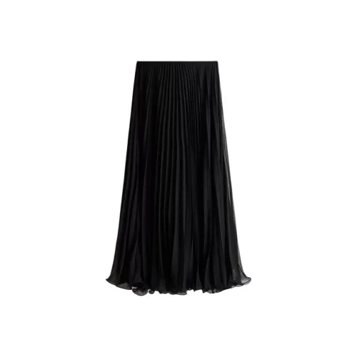 H M Черные Женские Повседневные Длинные Юбки