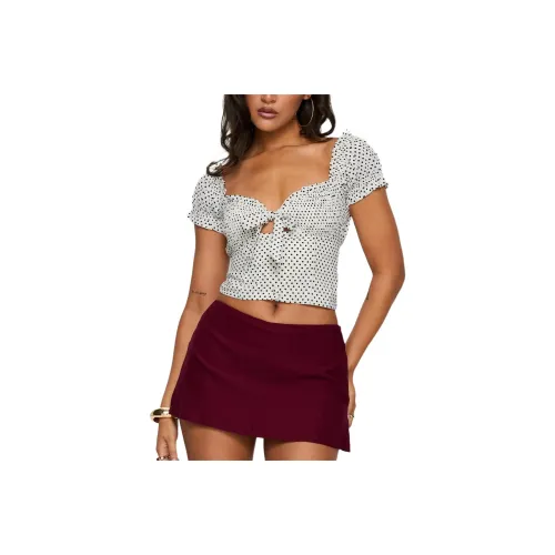 PRINCESS POLLY Audreana Babydoll Топ КРОП ТОП Женский