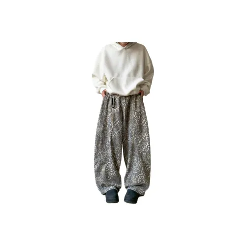 Kung Fu Snake Леопардовый принт Унисекс Джинсы