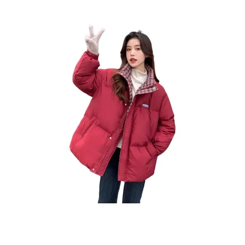 ZVJH Хаки Красный Женские пуховики