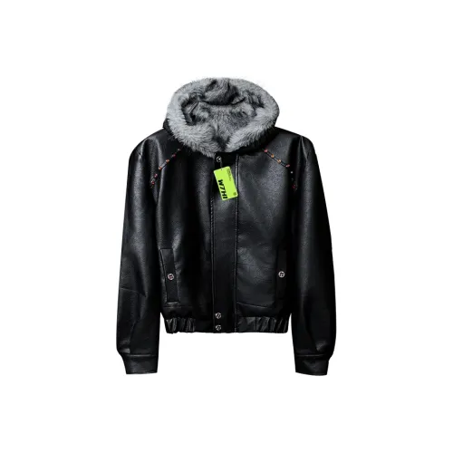 W7H1 Черный Унисекс Пуховики