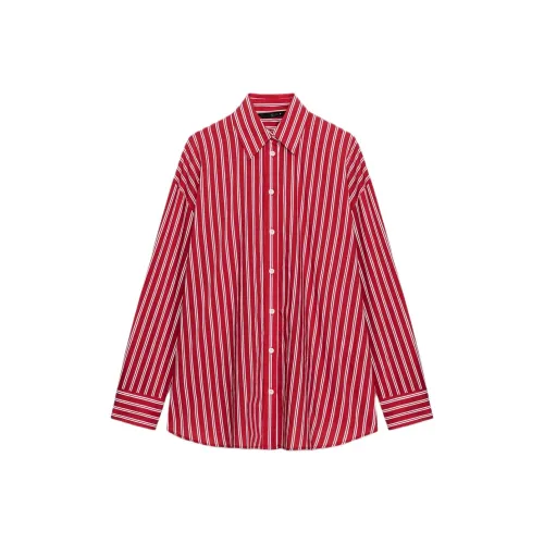 ZARA Красные Белые Женские Рубашки