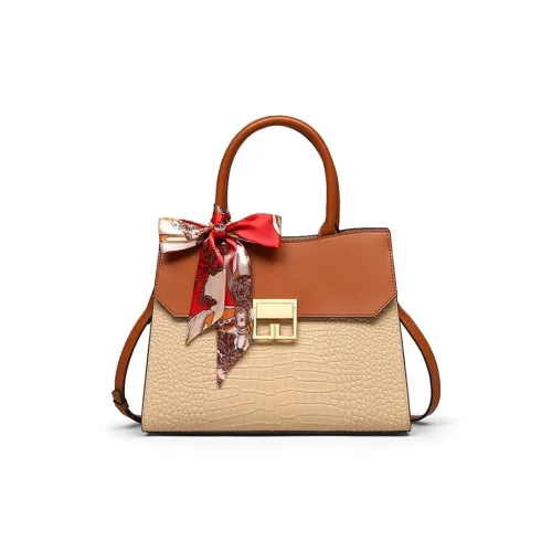 Younger Song Коровья кожа с синтетической кожей сумка Kelly обычная женская абрикос