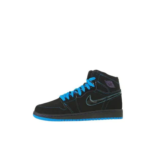 Jordan Air Jordan 1 High Топ Детские Баскетбольные Кроссовки Черные Унисекс