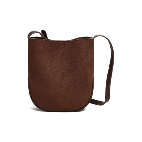 VINEY Сумка через плечо из коровьей кожи стандартная женская кофейного цвета