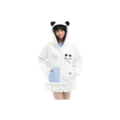 UNA RETA Белый Женский Свитшот