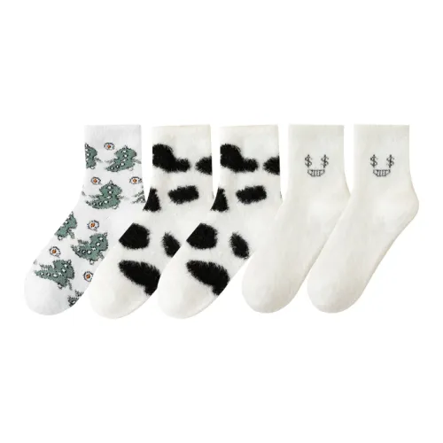 Lan Miao Носки Crew Женские Сумка для покупок 5 пар