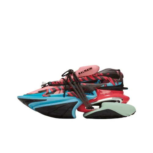 BALMAIN Низкий топ Повседневная обувь 7 см Мужской Синий