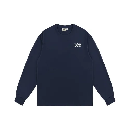 Lee Темно-синяя унисекс футболка