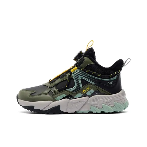 361°KIDS Водоотталкивающая противоскользящая устойчивая к истиранию детская хлопковая обувь черного и зеленого цвета для подростков