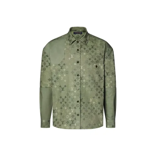 LOUIS VUITTON Зеленые Мужские Рубашки