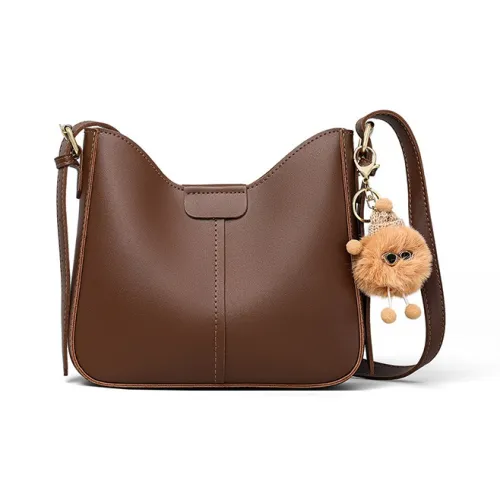 OUBOTE Сумка через плечо из синтетической кожи женская кофейного цвета