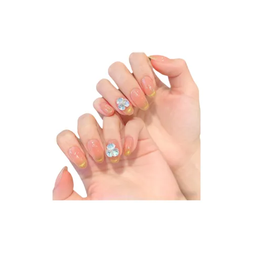 Yun Yue Joe Кошачий глаз Французский False Nail Короткий LADDER Розовый Однотонный Coquette