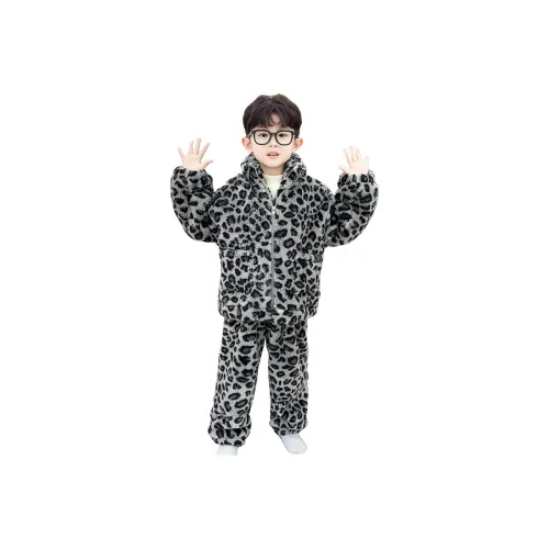 Qiao Ni Tong Леопардовый принт Наборы одежды для детей LOUNGE