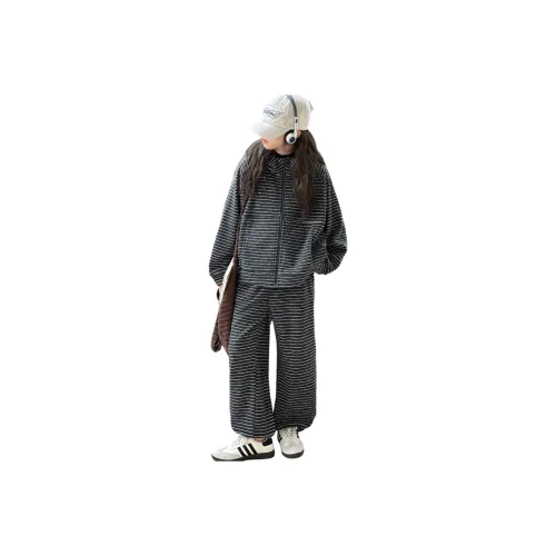 Qiao Ni Tong Полосы Комплекты одежды Школьный возраст Повседневная спортивная одежда