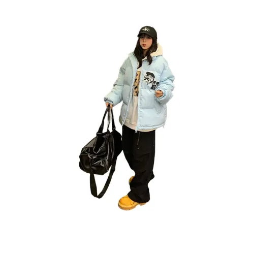 DEDY Небесно-синий унисекс пуховики