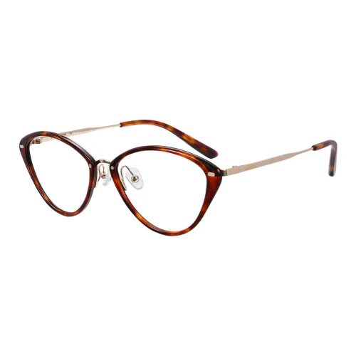 MUJOSH Титан And Пластина Кошачий глаз Свежий образ Коррекция лица Формирование тела Тонкий Оправа Унисекс Черепаховый