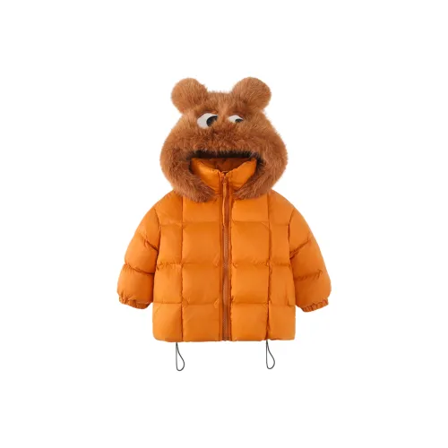 Yalu Хлопковый пуховик Апельсин для детей