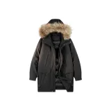 Чёрный с меховым воротником