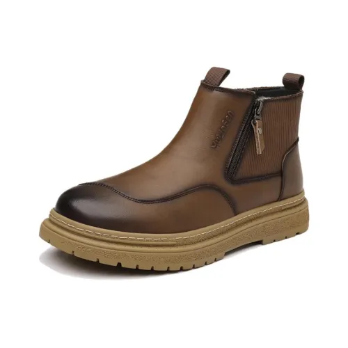 SENJIALUO Короткий MID Голень Мартин Ботинок Мужской