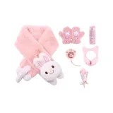 Шарф+Перчатки+Наушники‑меховые капюшоны+Термозащита для рук+Утепленный размер бюстгальтера+Букет+Коробка