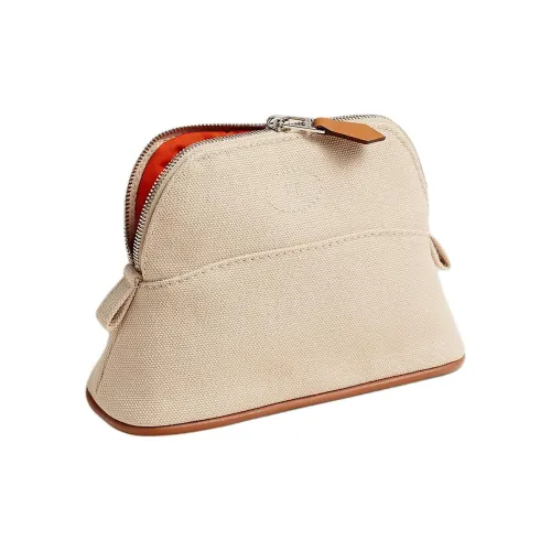 HERMES Bolide Хлопок Клатч Мини Женский Естественный Цвет