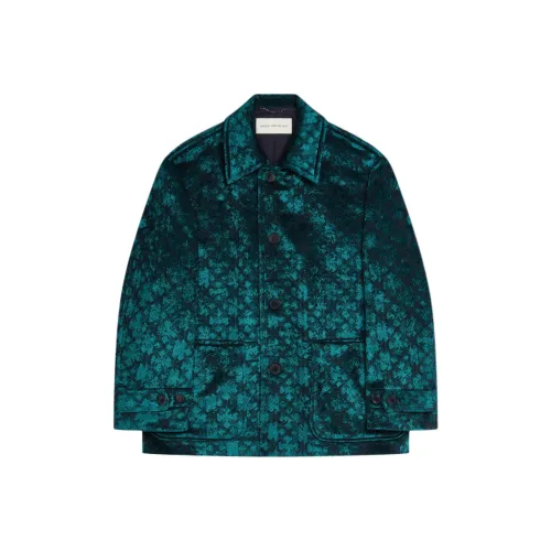 DRIES VAN NOTEN Синий Мужской Пальто